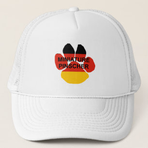 miniature pinscher name germany-flag paw trucker hat
