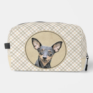 Miniature Pinscher Painting Cute Original Dog Art Dopp Kit