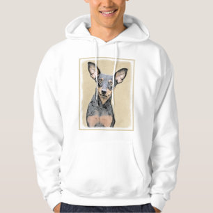 Miniature Pinscher Painting Cute Original Dog Art Hoodie