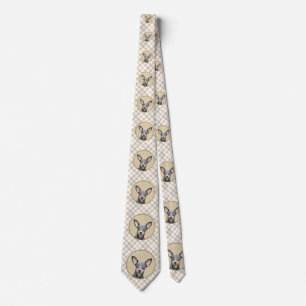 Miniature Pinscher Painting Cute Original Dog Art Tie