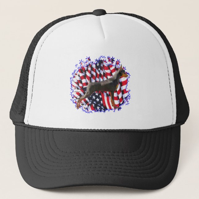 Miniature Pinscher Patriot Trucker Hat (Front)