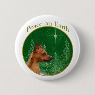 Miniature Pinscher Peace 6 Cm Round Badge