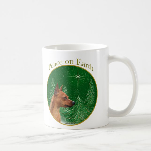 Miniature Pinscher Peace Coffee Mug (Right)