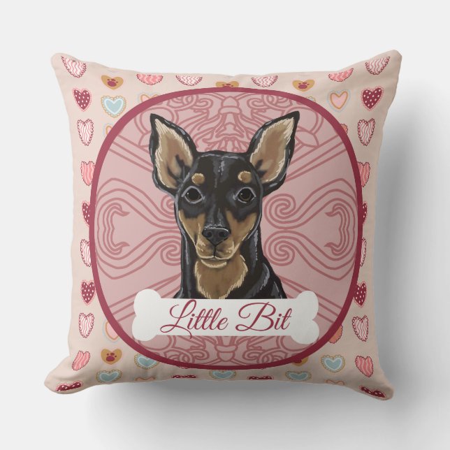 Miniature Pinscher Personalise Pillow (Front)