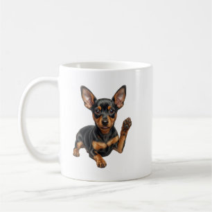 Miniature Pinscher Puppy Min Pin Dog Dad Mum Hello Coffee Mug