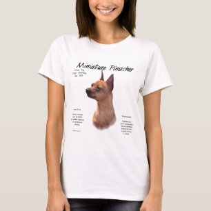 Miniature Pinscher (red) History Design T-Shirt
