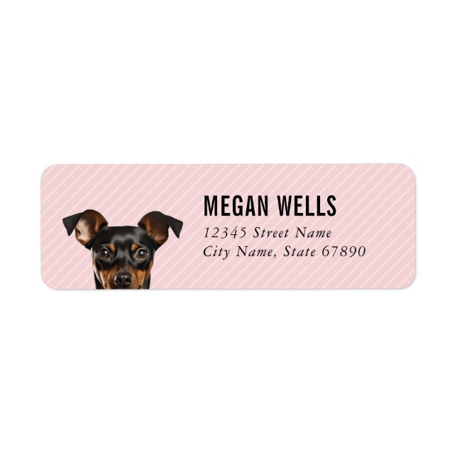 Miniature Pinscher Return Address Labels (Front)