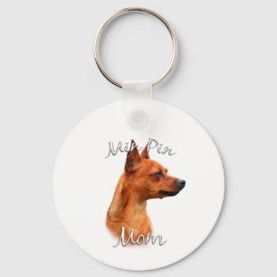 Miniature Pinscher (rust) Mum 2 Key Ring