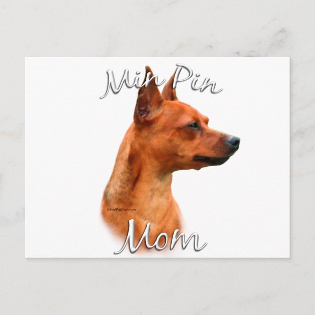 Miniature Pinscher (rust) Mum 2 Postcard (Front)