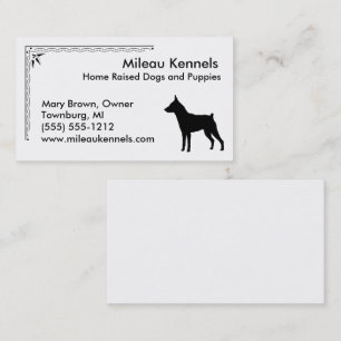 Miniature Pinscher Silhouette Business Card