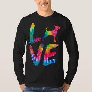 Miniature Pinscher Tie Dye Love Dog Mum Dad T-Shirt