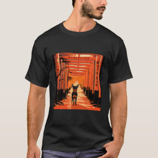 Miniature Pinscher Torii Gates Funny Dog Japan T-Shirt