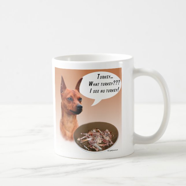 Miniature Pinscher Turkey Coffee Mug (Right)