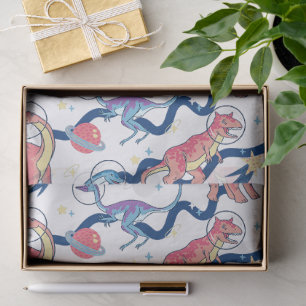 Miniature Playful Dinosaurs Pattern Tissue Paper