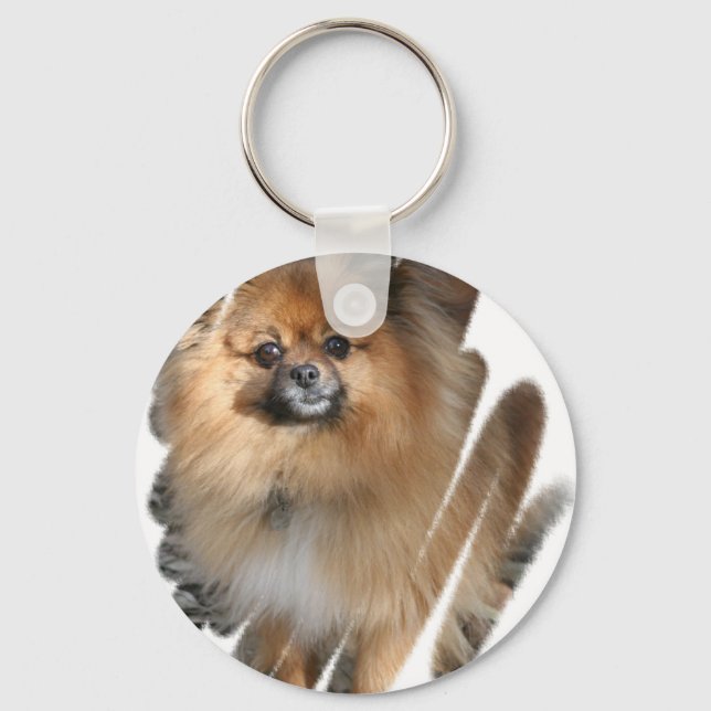 Miniature Pomeranian Keychain (Front)