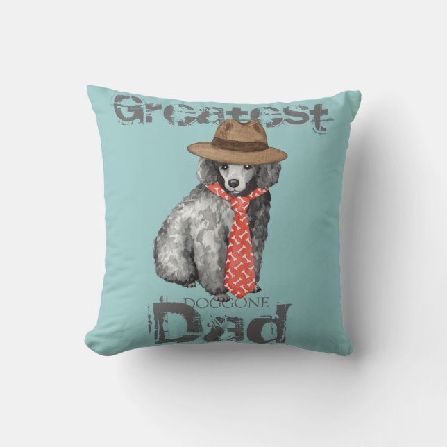 Miniature Poodle Dad Cushion (Front)