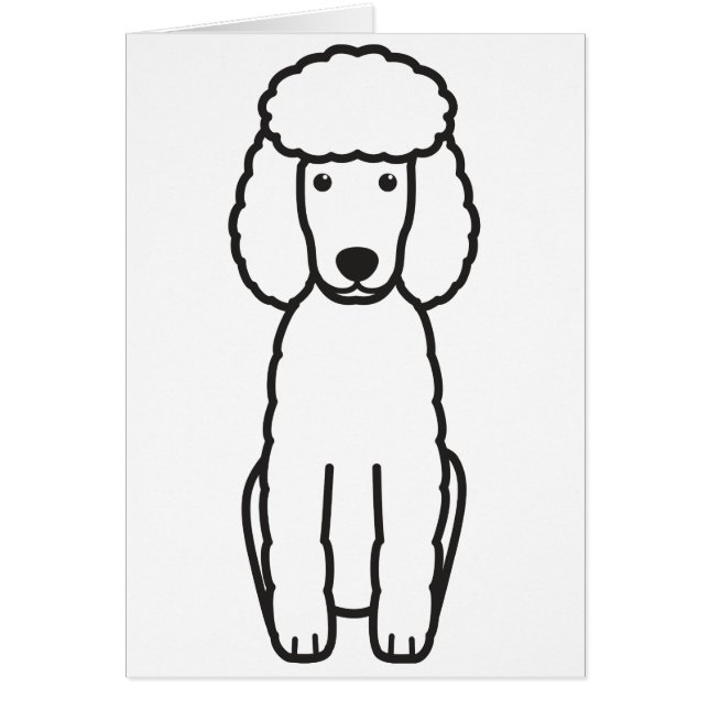 Miniature Poodle Dog Cartoon (Front)