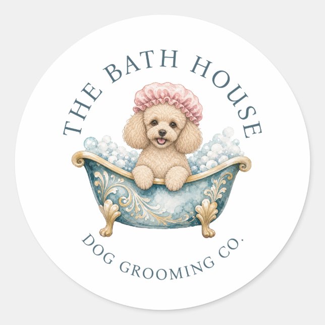 Miniature Poodle Dog Grooming Sticker Sheets  (Front)