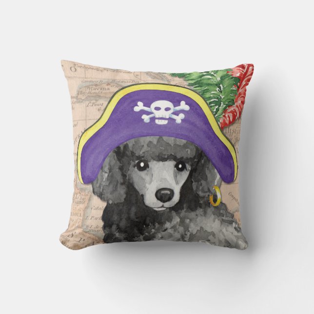 Miniature Poodle Pirate Cushion (Front)