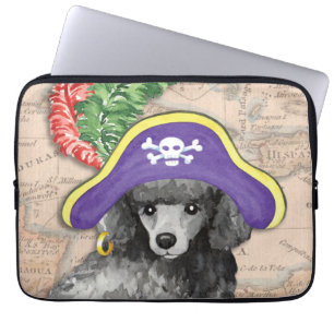 Miniature Poodle Pirate Laptop Sleeve