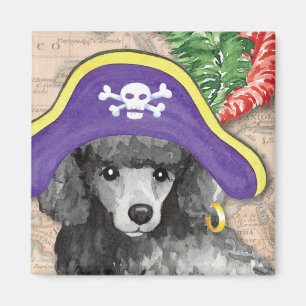 Miniature Poodle Pirate Magnet