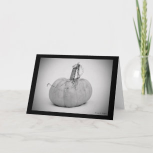 Miniature pumpkin holiday card