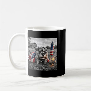 Miniature Schnauzer Aamerican Usa Flag 250 Years Coffee Mug