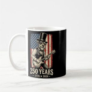 Miniature Schnauzer Aamerican Usa Flag 250 Years Coffee Mug