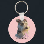 Miniature Schnauzer Breast Cancer Keychain<br><div class="desc">I have designed this product to honour the many people in my life who have survived and lost 	their lives to breast Cancer. All profits from this product will be donated to the Susan G. Komen 	Breast Cancer Foundation,  PO Box 96216,  Washington,  DC 20090-6216</div>
