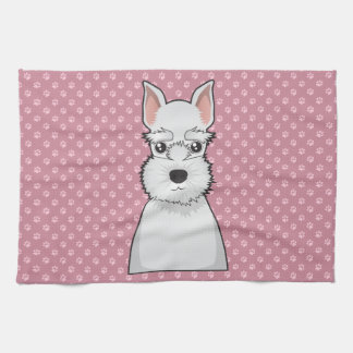 Miniature Schnauzer Cartoon Tea Towel