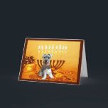Miniature Schnauzer Chanukah Card Menorah<br><div class="desc">Remembering family and friends during the Chanukah season is a wonderful way to keep in touch with the people you love and care about. I created these dog Chanukah cards with love and care and I am sure anyone who loves dogs will be delighted to receive them. You do have...</div>