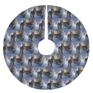 Miniature Schnauzer Christmas Festive Season Brushed Polyester Tree Skirt