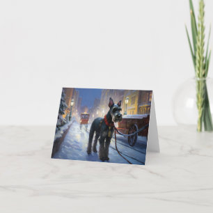 Miniature Schnauzer Christmas Festive Season Card