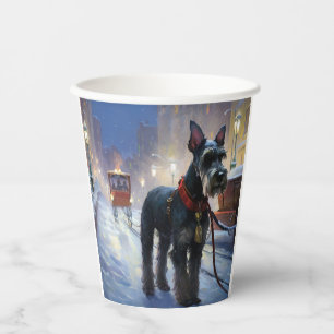 Miniature Schnauzer Christmas Festive Season Paper Cups