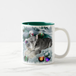 Miniature Schnauzer Christmas Gifts Two-Tone Coffee Mug