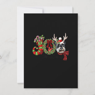 Miniature Schnauzer Christmas Lights Santa Xmas Do Invitation