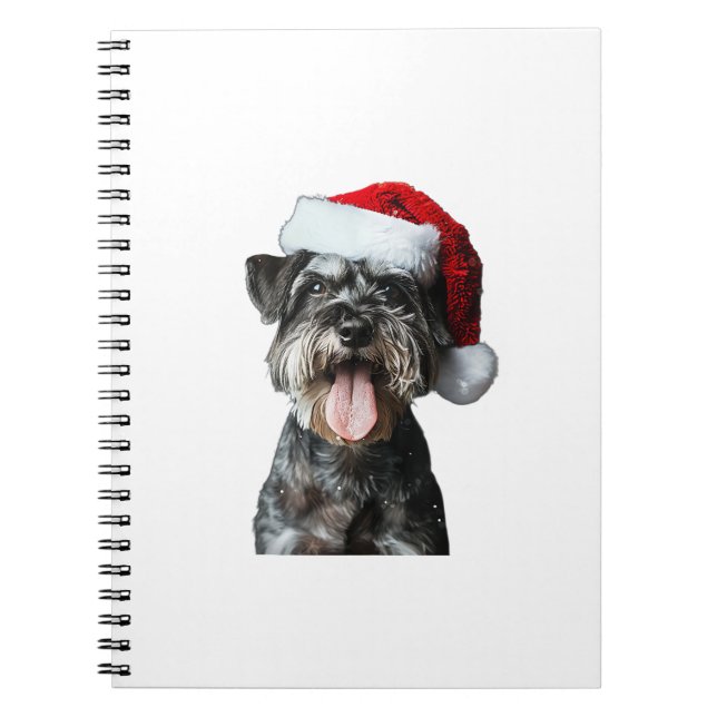 Miniature Schnauzer Christmas  Notebook (Front)