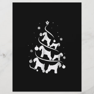 miniature schnauzer  christmas tree dog lover custom letterhead