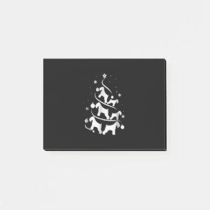 miniature schnauzer  christmas tree dog lover post-it notes