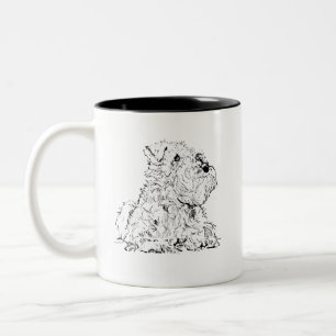 Miniature Schnauzer Coffee Mug, Dog Lover Two-Tone Coffee Mug