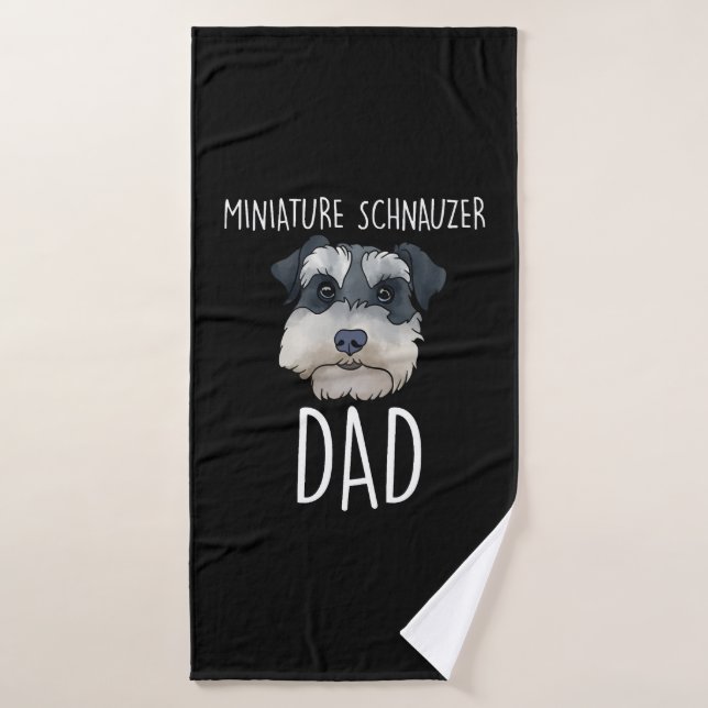 Miniature Schnauzer Dad Bath Towel (Bath Towel)