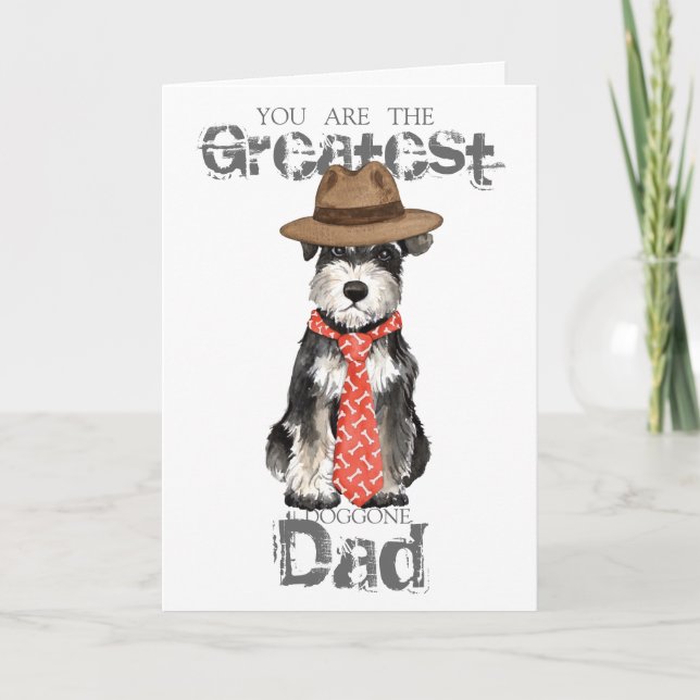 Miniature Schnauzer Dad Card (Front)