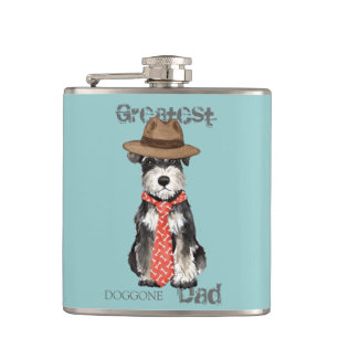 Miniature Schnauzer Dad Hip Flask