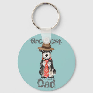 Miniature Schnauzer Dad Key Ring