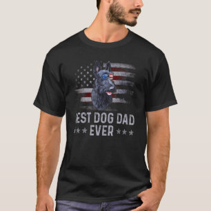 Miniature Schnauzer Dad Vintage American Flag Patr T-Shirt