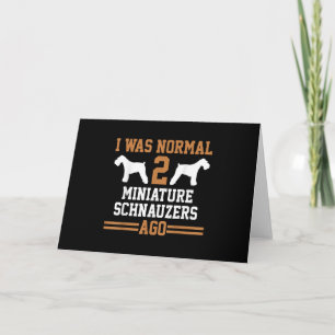 Miniature Schnauzer Dog 2 Two Dog Trainer School Holiday Card