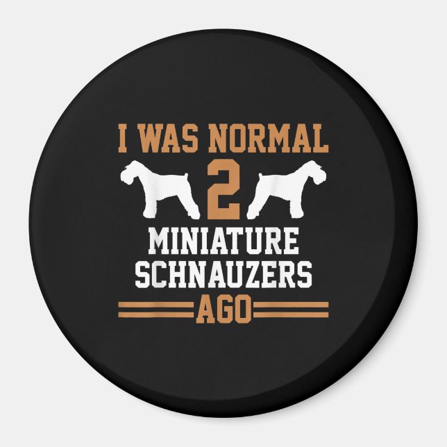 Miniature Schnauzer Dog 2 Two Dog Trainer School Magnet (Front)