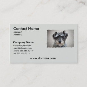 Miniature Schnauzer Dog Business Card