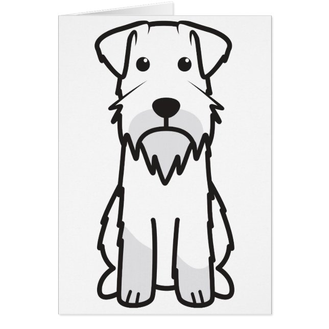 Miniature Schnauzer Dog Cartoon (Front)