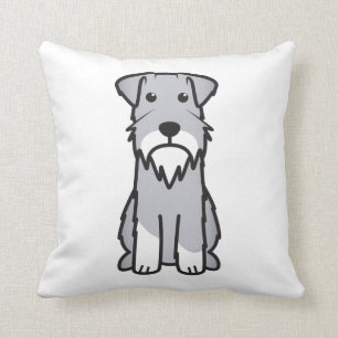 Miniature Schnauzer Dog Cartoon Cushion